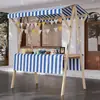 Barraca de Mercado Suporte de Exibição Barraca de Mercado Noturno Prateleira Carrinho de Flores Suporte de Exibição Promocional Carrinho de Barraca de Rua Móvel Dobrável