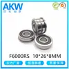 Rodamiento de Bolas de Ranura Profunda F6000Rs 10*26*8mm con Brida y Anillo de Retención