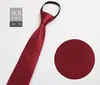 Fabricante Corbata de Hombre Negra Rayas Azules Corbata de Negocios Corbata de Cremallera Perezosa Sin Nudo En Stock Al Por Mayor