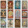 Super Paquete de Valor de 108 Pegatinas de Thangka de Patrimonio Cultural Inmaterial Estilo Tíbet, Arte Cultural Étnico Estilo Chino DIY para Diarios, Cuadernos y Escritorios