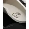 560 Versão coreana do INS design de nicho temperamento all-match textura de cristal incrustada anel aberto de prata esterlina S925 para mulheres