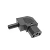 Enchufe de Corriente AC 10A 250V Codo Cabeza Recta Enchufe en L Macho y Hembra Conector de Empalme DIY