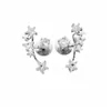 Pendientes asimétricos de aguja de plata y circón con forma de estrella, multi-uso, únicos y de moda, de estilo nicho con un toque de lujo ligero y alta gama