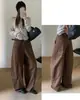 Novo Top de Outono Estilo Europeu Linha Treze de Guangzhou Versão Coreana Sensação Relaxada e Preguiçosa Calças Casuais Curvas Tridimensionais com Cinto 20260