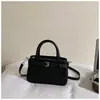 Bolsa Pequeña Retro Portátil de Comercio Exterior para Mujer Nueva Elegante de Moda para el Trabajo Versátil Cepillada de un Solo Hombro Cruzada
