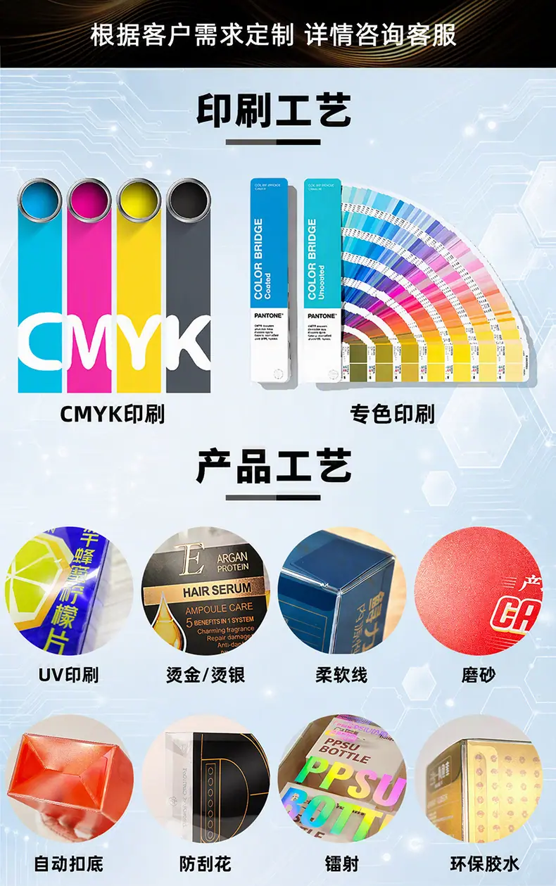 应用领域 全行业包装解决方案   化妆品行业 面膜盒 护肤品盒 水乳盒 化妆品礼盒 美容仪器盒 玩具行业 盲盒 手办盒 公仔盒 儿童玩具盒 早教卡牌盒 电子产品 数码3C包装盒 手机配件盒 充电器盒 键盘盒 食品行业 糖果盒 巧克力盒 饼干盒 茶叶盒 红酒礼盒 礼品行业 生日礼物盒 节日礼盒 伴手礼盒 情人节礼盒 日用品 母婴用品盒 家居收纳盒 文具盒 工艺品盒