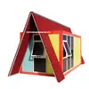 Fabricante Personalizado Nuevo Techo Triangular Oficina Casa Contenedor Ensamblada Casa Tablero de Actividades Exterior Famosa Casa Contenedor Venta al por Mayor