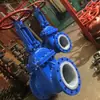 Válvula de Compuerta Manual con Brida Z41F46-16C DN125 Resistente a la Corrosión Resistente a Ácidos y Álcalis Válvula de Compuerta con Brida Completamente Revestida PtFe