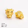 Doze Signos do Zodíaco Contas Espaçadoras Perfuradas Pulseira Dourada Fosca Acessórios para Joias DIY Acessórios para Chaveiro de Contas Ano do Cavalo Desenho