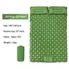Colchão Inflável Automático Pad Inflável para Exterior Camping com Bomba de Pé Formato Diamante TPU com Travesseiro Colchonete de Dormir para Camping