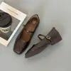 Sapatos Mary Jane femininos estilo retrô francês, com uma única tira, confortáveis e não cansativos, novos sapatos versáteis de outono para mulheres