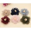 Acessórios de flor de sapato atacado DIY coreano feito à mão placa de fio flor acessórios de cabelo para crianças anel de cabelo segurando materiais decorativos de flores