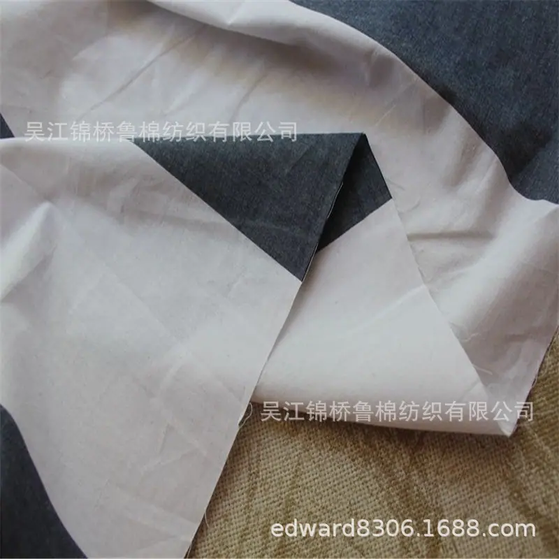 麻布色织平纹条子格子床品布2.jpg