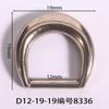 Diámetro Interior 12mm Hebilla en Forma de D Semicircular Plata Mate Cepillado Sandalias de Cuero Sandalias de Cuero para Hombre Hebilla Venta al por Mayor Hebilla para Sandalias de Mujer