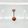 Aleación de Titanio Astmf-136 Desmontable Borde Ondulado Ópalo Piercing de Ombligo Flotante G23 Titanio Rosca Interna Joyería para Piercing de Ombligo