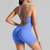 Ropa de Yoga sin Costuras de una Pieza Europea y Americana, Sujetador Deportivo de Espalda Bonita para Exteriores, Ropa de Fitness para Glúteos de Melocotón, Body de una Pieza con Tirantes