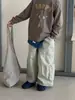 Pantalones de Trabajo de Pierna Ancha para Niños Estilo Coreano de Otoño Bolsillo Grande Rectos Largos para Niños y Niñas Pantalones Sueltos Casuales para Niños Pequeños