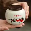 Bote de Té 'Todo Va Bien' del Fabricante, Bote de Cerámica para Té, Bote Pequeño Portátil para el Hogar de Gama Alta para Almacenamiento de Té Suelto, Sellado y a Prueba de Humedad