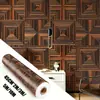 Papel de Parede Estilo Étnico Personalizado Adesivos de Parede à Prova d'Água Adesivos para Reforma de Móveis Papel de Parede para Decoração de Parede com Fundo de Madeira