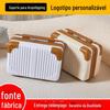 Estojo de maquiagem caixa de presente portátil bolsa de armazenamento de 14 polegadas mini mala mala de mão embalagem de presente mala