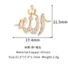 Venta Caliente Transfronteriza Chapado en Cobre Oro Real de 14K Serie Océano Caracola Tortuga Colgante Microincrustado de Circonita Accesorios para Joyería DIY