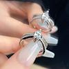 Xingshi zircônia cravejada com diamantes esmalte de amor gota de óleo Anel aberto design de nicho estilo frio ins joia de alta qualidade