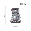 Broche de Metal com Impressão UV Desenho de Gato Engraçado Slogan em Inglês Meme da Internet Autodepreciativo Pequeno Presente