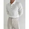 Suéter de malha de manga comprida tamanho grande europeu mais vendido transfronteiriço para homens, adequado para primavera e outono, camiseta de negócios slim fit, atacado de fábrica
