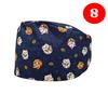 Gorra Redonda de Algodón Puro Estampada con Hebilla Ajustable para Doctores y Enfermeras, Gorro Quirúrgico para Mujeres, Gorra a Prueba de Aceite para Cocina con Estampado Floral, Uso Profesional