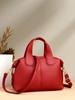 Bolso Boston Retro de Gran Capacidad Estilo Transfronterizo para Mujer, Versátil para Uso Diario, Nuevo Bolso de Mano de Color Sólido a la Moda, Bolso de Hombro, Bolso Cruzado