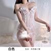 Ziyi Lingerie Sexy Camisola Suspender Renda Malha Estilo Pura Luxúria Seios Pequenos Push-up Pijama Saia Transparente 6046