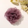 Presilha de cabelo, adorno de cabeça, colar, broche e acessórios florais para roupas de estilo antigo, elegantes e com aspecto de fada, em malha xadrez de camélia, para DIY