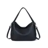 Bolso de Hombro Retro de Comercio Exterior Transfronterizo, Bolso de Mano de Cuero Genuino de Gran Capacidad para Mujer, Adecuado para Viajes de Negocios y Trayectos Diarios, Bolso Cruzado Simple y Versátil