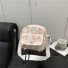 2025 Nueva Bolsa de Lona Rayada de Pana para Mujer Moda Estampado de Moño Casual Ligera Bolso Cruzado Bolso de Hombro