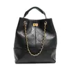 Bolsa de Mão de Couro Genuíno com Padrão de Losango para Mulheres, Bolsa Tote de Luxo de Nicho Coreano, Bolsa Saco Transversal de Grande Capacidade para Mulheres