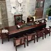 Mesa de Té de Madera Maciza, Tetera, Mesa de Té de Oficina Estilo Chino Nuevo Madera de Barco Viejo, Sala de Estar, Combinación de Mesa de Té y Sillas para el Hogar