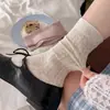 Calcetines Nuevos de Primavera y Verano, Sin Costuras, Color Sólido, Malla Hueca con Patrón de Diamantes, de Media Pantorrilla, Calcetines Largos Finos para Verano