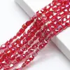 Contas soltas de cristal cor AB 6MM Contas quadradas de cristal furo reto corpo plano Pulseira de miçangas artesanal DIY material para tecer