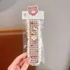 Diadema de pelo floral marrón con velcro para organizar el flequillo y el pelo de la frente, pinza para el pelo de encaje con lazo para niños, accesorio para el pelo