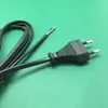 Los fabricantes suministran cable de alimentación de calibre europeo enchufe redondo doble cable de enchufe para lámpara de escritorio cable de alimentación para lámpara LED