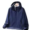 Nueva chaqueta ligera para exteriores para comercio exterior, color liso, unisex, chaqueta de trabajo a prueba de viento e impermeable, admite impresión de logotipo