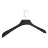 Perchero doméstico de plástico negro con hombros anchos imitación veta de madera, tienda de ropa engrosada, pinza para pantalones sin costuras antideslizante al por mayor