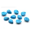 Turquesa Sintética Wuzhou 05g4 Atacado Redondo/Pera/Oval Base Plana Turquesa Artificial Lisa 05g4 Pedra Solta
