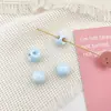 Cuentas Redondas Acrílicas 16mm Perforadas Lateralmente Cuentas Pintadas Moda Hecho a Mano Materiales para Joyería DIY Cuentas Sueltas Accesorios para Joyería