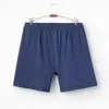 Cuecas Boxers 100% Algodão Masculinas para Meia-Idade e Idosos, Corte Amplo, Tamanho Grande, Shorts Respiráveis para o Pai