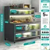 Estante de Almacenamiento de Cocina Aparador en Capas 1200 Piso Multicapa Horno de Microondas Olla Altura Gabinete de Almacenamiento a Prueba de Polvo