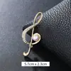 Moda Europea y Americana Broche de Lujo de Alta Gama Corsage Creativo de Nota Pin para Ropa Accesorios para Ropa Símbolos Musicales Femeninos