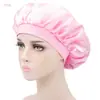 Gorro de Dormir Satinado Transfronterizo de Amazon Tejido Imitación Seda Satinada Sombrero de Ala Estrecha para Mujer Color Sólido Gorro Satinado para Cuidado del Cabello