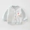 Roupas de outono para bebês, jaqueta baseball para meninos e meninas, cardigã jaqueta de desenho animado para meninas para primavera e outono, agasalho para sair