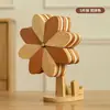 Tapete de Isolamento Térmico para Moinho de Vento, Tapete de Bambu e Madeira para Mesa de Jantar Anti-Queimadura e Resistente a Altas Temperaturas, Decoração Criativa, Tapete Dobrável para Panelas e Tapete para Copos